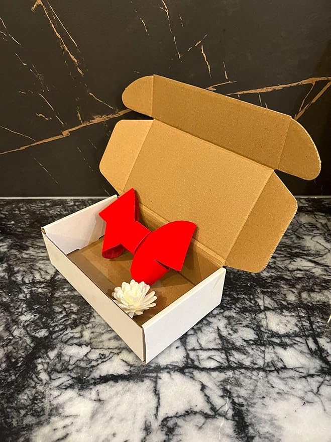 7x4x2 inch Shipping Boxes, White Corrugated Cardboard Box Literature Mailing Shipping Packaging Recyclable Storage Boxes and Craft Gifts Giving Products Business White Box Set of 25 (7''x4''x2'')