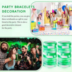 Liliful 100 Pcs Silicone Rubber Wristbands Rubber Wristband Bracelet Bands for Silicone Wristbands for Women Men(Green and White)