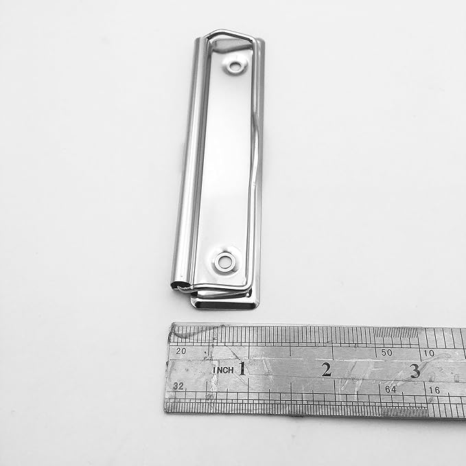 Shuokecrafts10 Pack Metal Clipboard Clips with Rubber Grips and Hanging Hole (12cm)