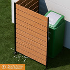 Modern Shade 5' x 3' Wood Privacy Fence Screen (1 Panel) Natural Wood, Outdoor Privacy Fence Panel for Deck Balcony, Conceals Trash Cans Air Conditioner, Ultimate Fence Privacy Screen