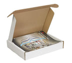 Box USA 15" Deluxe Shipping Boxes 15 1/8"L x 11 1/8"W x 2"H, 50-Pack - White Box Mailers for Packaging, Storage, Gifts or Bulk Business Orders