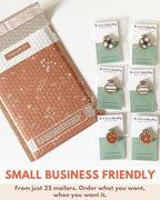 IMPACK Poly Mailers - Biodegradable Shipping Bags for Accessories - Impack Self-Seal Waterproof Thick Mailing Envelope for Clothing (Bubble Rosy Brown 25 pack, 6x9 Inch)