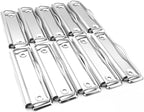 Shuokecrafts10 Pack Metal Clipboard Clips with Rubber Grips and Hanging Hole (12cm)