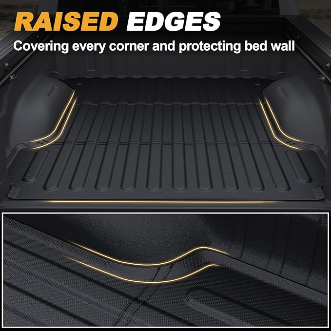 Truck Bed Mat for Dodge Ram 1500/1500 RHO 2019-2026 & Ram 1500 Classic 2019-2024 Short Bed, All Weather Bed Liner for 1500 Accessories, 5.7FT 67.4'' TPE Cargo Liner Truck Mat (Not for RamBox)