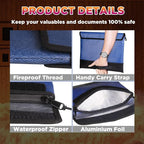 4200℉ Fireproof Bag for Cash, Documents and Valuables - A4 (11x13.3") - Waterproof, Portable, and Reflective Money Bag with Handheld Strap - Ideal for Home, Office & Travel