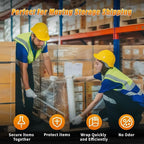 18 inch Stretch Film Shrink Wrap for Moving Supplies, 1 Pack Industrial Strength Stretch Plastic Wrap Roll for Pallet Wrapping Shipping Moving Boxes Storage Furniture,1000ft, Clear