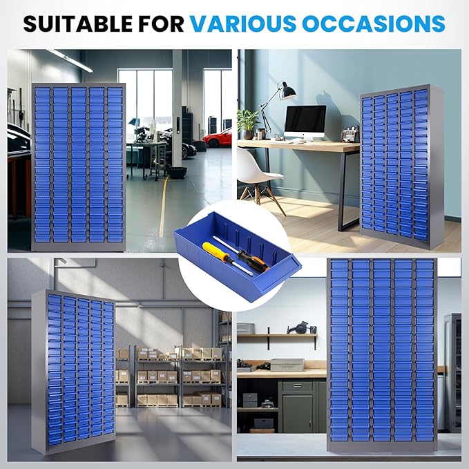 100 Drawers Bolt and Nut Tool Storage Cabinet with Shelves & Labels - Part Cabinet Bolt Bin Cabinets, Alloy Steel Tool Hardware Storage for Hardware Organization Small Items and Parts (100 Drawers)