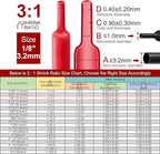 Chanzon 3:1 Ratio 1/8" (3.2mm) Heat Shrink Tubing - Marine Grade Waterproof Adhesive Lined - 8Ft Roll (2.5M Total Length) Red Polyolefin Sleeving Wrap Shrinking 3 to 1 Ratio 1pcs