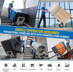 Electric Stair Climbing Dolly Hand Truck with Brake,Powered Stair Climbing Hand Trucks Dolly Cart for Moving,463lbs Capacity Heavy Duty Stair Climber(XSTO ZW7210GC)