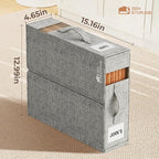 8Pack Sheet Organizers and Storage - King/Queen Size Sheet Storage Organizer with Window, Foldable & Dustproof Sheet Organizer for Linen Closet for Summer Blankets & Sheet Sets,Grey