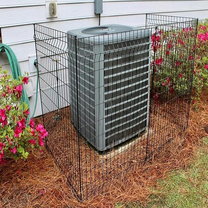 No Dig Fence Outdoor Dog Fences,Total 44" H x 288" W Decorative Metal Garden Fence with Gate,Garden Fence Animal Barrier,Garden Fencing for Yard Rustproof