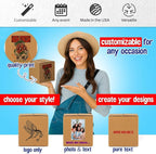 MT Products Custom Printed Kraft Cardboard Shipping Boxes 7" x 7" x 7" - Personalized Mailing Boxes and for Gifting