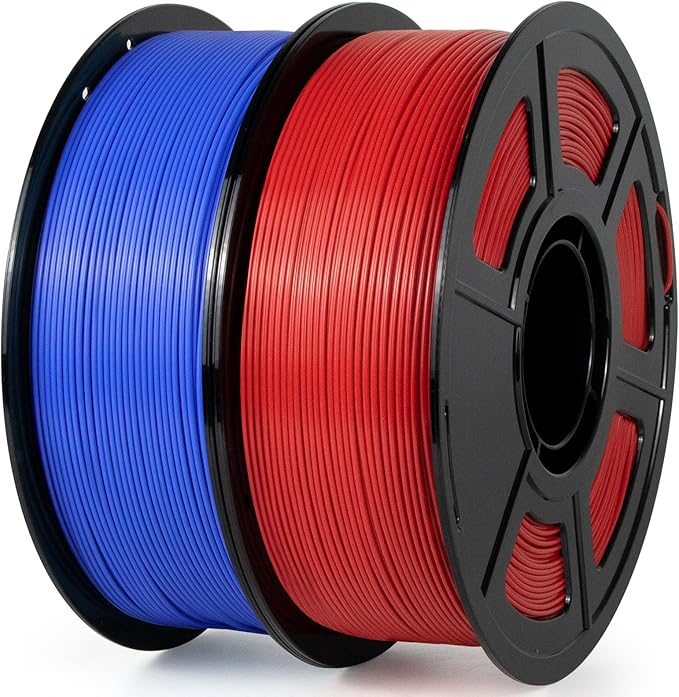 iSANMATE ASA Filament 1.75mm Bundle 2KG (4.4lbs), UV & Weather Resistant 3D Printer Filament Perfect for Outdoor Functional Parts, Blue+Red