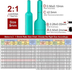 Chanzon 2:1 Ratio 3/16" (5mm) Heat Shrink Tubing 8Ft Roll (2.5M Total Length) Green Polyolefin Sleeving Wrap Shrinking 2 to 1 1pcs