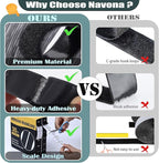 Navona 2 Boxes Heavy Duty Hook and Loop Strips with Adhesive, 60Ft Total x 1 Inch Hook and Loop Tape with Backing for Home, Office, School, and Crafting Projects, Black