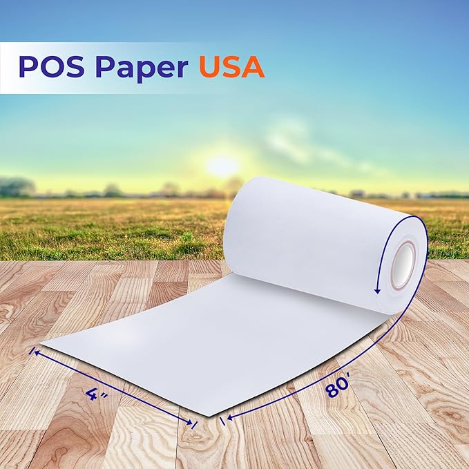4" x 80' Premium Heavy Thermal Paper (36 Rolls/Case) - BPA Free