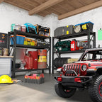 Heavy Duty Garage Shelving Units,6000LBS Deep Storage Shelves,Adjustable Metal Shelves,Large Steel Storage Racks,Industrial Shelving for Shop,Warehouse,Basement (Black, 20" D*67" W*63" H, 3 tier)