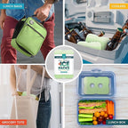 Healthy Packers Reusable Ice Packs for Lunch Boxes - Long Lasting Slim Freezer Packs, Thin Non-Toxic BPA-Free Hard Gel Ice Blocks for Coolers, Kids & Adults Lunch Bags, Travel, Camping, Food Storage