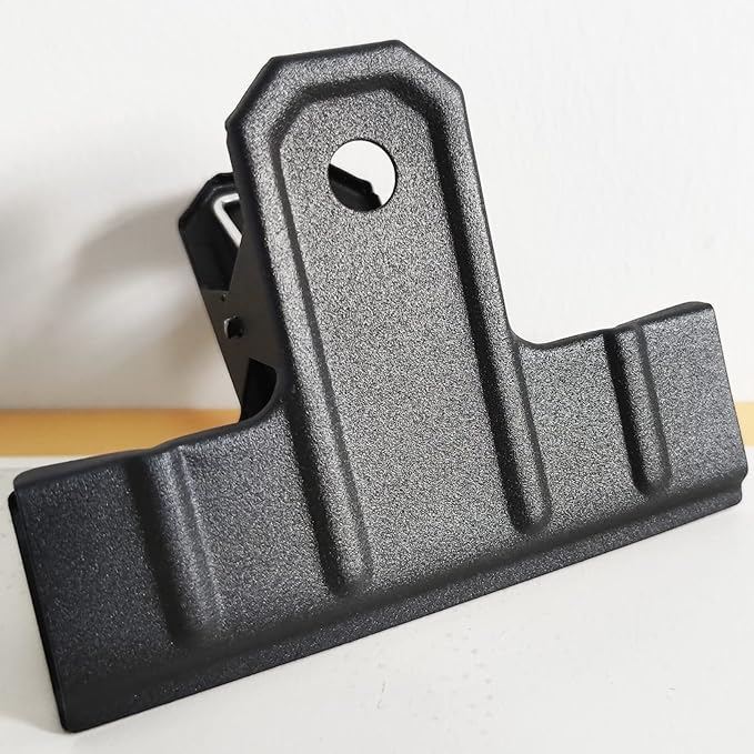 Locci Black Large Bull Clips,10 Pack Medium Binder 3 Inch Drawing Board Clips,Big Clip for Food Bags,Art,Office and Home Kitchen (77 mm)