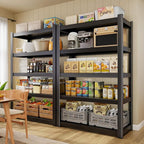 CJF Metal Storage Shelves, 5-Tier Garage Shelving Unit, Heavy Duty Adjustable Metal Shelving for Garage, Basement, Pantry, Warehouse-Black (71 "H x 36" W x 16" D)