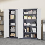 Greenvelly Metal Storage Cabinet with 2 Doors and 4 Adjustable Shelves,72" Locking Metal Garage Cabinet, Steel Tool Cabinets, Lockable Filling Cabinet for Home, Office, Garage, School(36" W x 18" D)