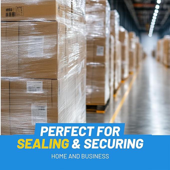 X-Wrap 6-Pack x 80 Gauge x 4”inch x 800ft, Mini Clear Stretch Wrap Film with Handle, Self-Adhering for Pallets, Moving Supplies, Furniture, Plastic Wrap for Packing, Heavy Duty Stretch Film