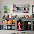 36" W Storage Shelves 2500LBS Garage Shelving Heavy Duty 5 Tier Adjustable Shelving Unit Metal Storage Rack for Basement, Pantry, Kitchen, Warehouse 15.8" D x 35.4" W x 72" H