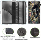 Car Registration and Insurance Holder,Leather Vehicle Glove Box Organizer Wallet for Document,Perfect for any Car,Truck,Motorcycle,Driver License,Trailer or Boat,Men & Women,Cat Roses Floral Flower