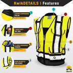 KwikSafety - Charlotte, NC - GODFATHER Safety Vest [CUSHIONED COLLAR + TABLET POCKET] ANSI OSHA