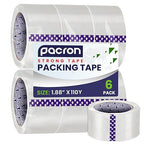 Clear Packing Tape - 6 Heavy-Duty Wrapping Tape - 110-Yard Length, 660 Total Yards 1.88-Inch Wide Strong Adhesive Rolls for Moving Boxes, Office Packaging, Storage Organization & Warehouse Shipping