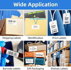 12 Rolls 2.25" x 1.25" Direct Thermal Labels, Perforated Barcode Address Stickers, Self-Adhesive Shipping Labels Compatible with Zebra, Rollo & Munbyn (1000 Labels/Roll)