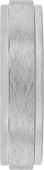 Men's 6mm Tantalum Carbide Contemporary Bands - Choice of Designs with Step Edges
