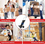 ZW4250 Electric Dolly Stair Climbing Cart, 1500W Powered Stair Climber Hand Truck Trolly, 550lbs Load Capacity Motorized Stair Climbing Dolly for Moving Heavy Cargoes on Stairs