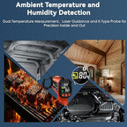 Infrared Thermometer Gun, Include K-Type Probe for Humidity, -58°F to 1796° F Digital Laser Temperature Gun for Cooking, 16:1 IR Temp Gun for Griddle, Pizza Oven, Engine, HVAC, Industrial & Home Use