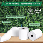 Phenol-Free 3 1/8 x 230 Thermal Paper Receipt Rolls, Thermal Printer Paper 50 Rolls, Pony Packaging BPA Free for Clover POS Cash Register Printers