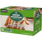 Green Mountain Coffee Roasters Caramel Vanilla Cream Keurig Single-Serve K-Cup pods, Light Roast Coffee, 12 Count