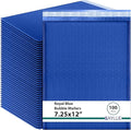 Royal Blue 7.25x12 Inch Poly Bubble Mailers #1 | Self Seal Padded Envelopes | Air Cushioned Bubble Mailer | Usable Size 7.25x11 Inch | 100 Pack Bulk | Waterproof | Lightweight Mailing Shipping Bags