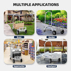 Aluminum Hand Truck, 3 in 1 Convertible Hand Truck Dolly 1000 Lbs Capacity, Pneumatic Wheels - Collapsible Heavy Duty Cart for Efficient Storage, Suit for Moving in Supermarket, Garden, Grass, Yard
