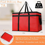 Insulated Bags for Food Delivery, XXXL Pizza Delivery Bags for Hot and Cold Food, Large Capacity Reusable Cooler Bag Keep Food Warm for Grocery Shopping and Catering, Doordash, Travel