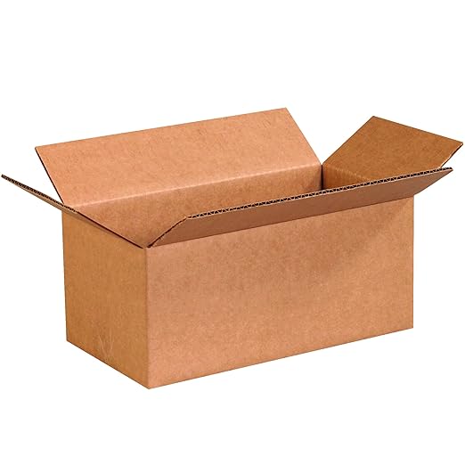BOX USA Shipping Boxes 12"L x 6"W x 5"H 25-Pack Long Corrugated Boxes for Moving, Shipping, Mailing, Packing, Packaging and Storage