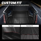 LASFIT 5.0ft Bed Mat for Ford Ranger 2023 2022 2021 2020 2019 Truck Bed TPE All Weather Protector Easy Clean Durable Bed Liner - Not Fit for Drop in Bedlienr
