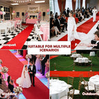 450 GSM Extra Thick Waterproof Red Carpet Runner for Events Decorations, 3X10 Ft Not Slip Red Runner Aisle Runway Rug for Wedding, Party, Banquet, Activity Entrance and Special Events Decorations