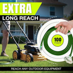 100ft Outdoor/Indoor Extension Cord 3-Outlet 12/3 Gauge Extra Heavy Duty ETL Listed, 3 Prong SJTW, Waterproof, Flexible Cold-Resistant Long Power Cord,15A 125V 1875W, Green by LifeSupplyUSA