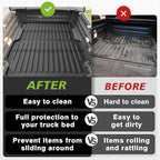 TripleAliners Truck Bed Mat Compatible with 2017-2024 2025 2026 Honda Ridgeline Accessories 5.3FT Vehicle Perfectly Flush All Weather Protection TPE Heavy Duty Pickup Car Bed Cargo Mat