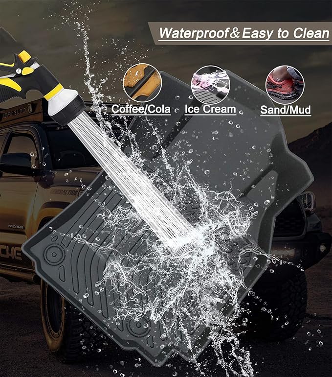 Aiqiying Floor Mats Compatible with Ford Escape 2020-2025 Models，All Weather Carpet Liners Waterproof Durable Custom-Fit Front Rear Full Set Protection TPE Accessories