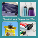 Binder Clips - 144 Pack Large Binder Clips, 2 Inch, Black Paper Clamps, File Clip for Home, Office and School Supplies