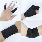 [8 Pack 4" x 5 Yards] Black- Self Adhesive Cohesive Bandage Wrap, Self Adherant Non-Woven Wrap Rolls, Atheletic Tape for Wrist, Ankle, Hand, Leg, Premium-Grade Medical Stretch Wrap