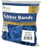 Upgrade Office Supply UPG25764B Rubber Bands, Size 64 (3-1/2 x 1/4), Blue, 80 Bands, 1/4 lb Bag, USA