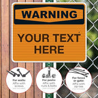 Custom Warning Sign, OSHA Sign, 24x30 Inches, 3M EGP Reflective .080 Aluminum, Fade Resistant, Indoor/Outdoor Use, Made in USA