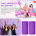 Liliful 100 Pcs Silicone Rubber Wristbands Rubber Wristband Bracelet Bands for Silicone Wristbands for Women Men(Purple)